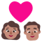 Couple with Heart- Woman- Man- Medium Skin Tone emoji on Microsoft